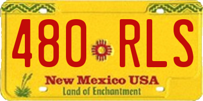 NM license plate 480RLS