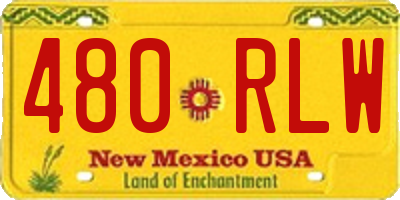 NM license plate 480RLW