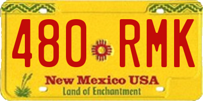 NM license plate 480RMK