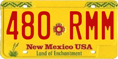 NM license plate 480RMM