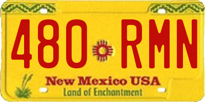 NM license plate 480RMN