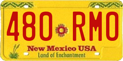 NM license plate 480RMO