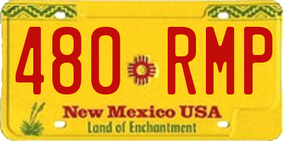 NM license plate 480RMP