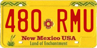 NM license plate 480RMU