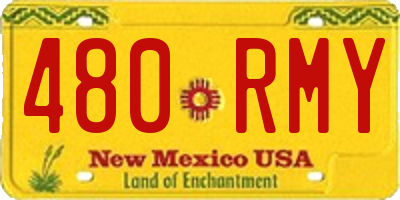 NM license plate 480RMY