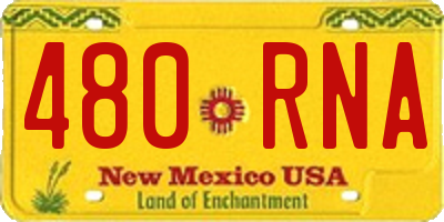 NM license plate 480RNA