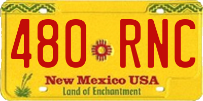 NM license plate 480RNC