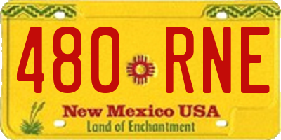 NM license plate 480RNE