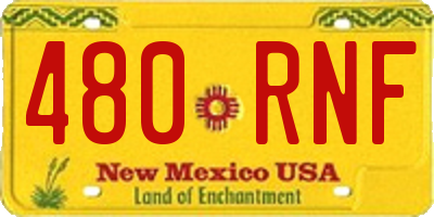 NM license plate 480RNF