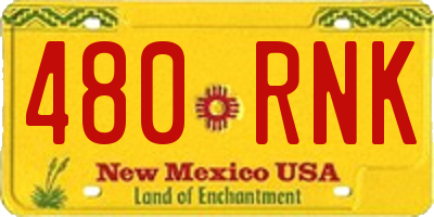 NM license plate 480RNK