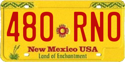 NM license plate 480RNO