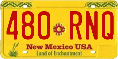 NM license plate 480RNQ