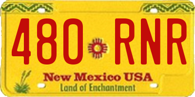 NM license plate 480RNR