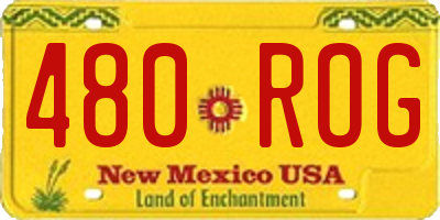 NM license plate 480ROG