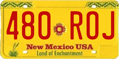 NM license plate 480ROJ