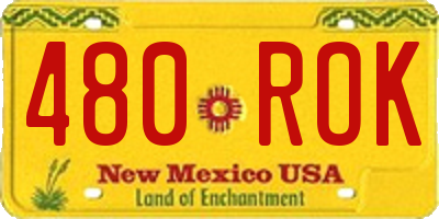 NM license plate 480ROK