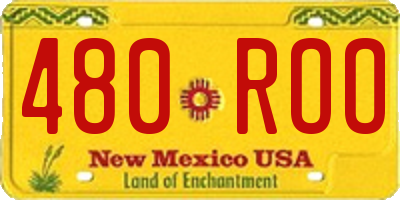 NM license plate 480ROO