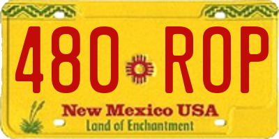 NM license plate 480ROP