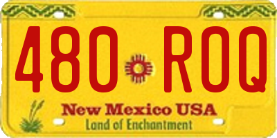 NM license plate 480ROQ