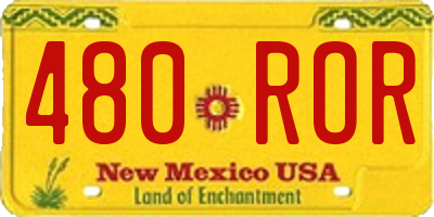 NM license plate 480ROR