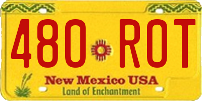 NM license plate 480ROT