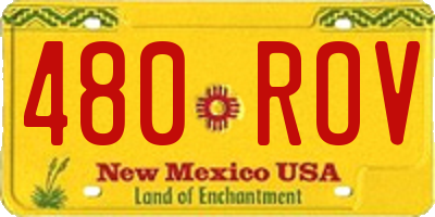 NM license plate 480ROV