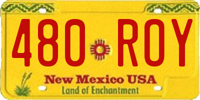 NM license plate 480ROY