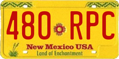 NM license plate 480RPC