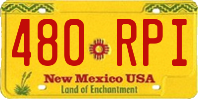 NM license plate 480RPI