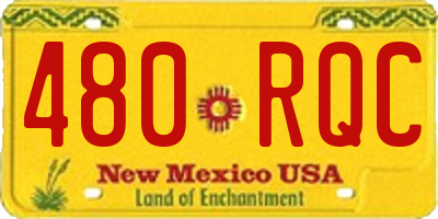 NM license plate 480RQC