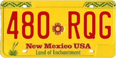 NM license plate 480RQG