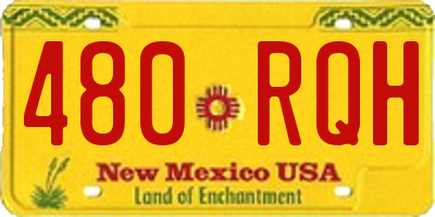 NM license plate 480RQH