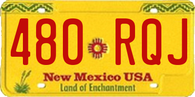 NM license plate 480RQJ