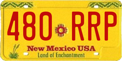 NM license plate 480RRP