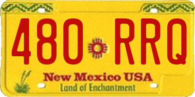 NM license plate 480RRQ