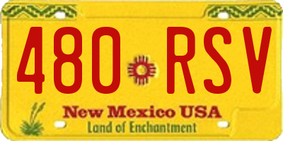 NM license plate 480RSV