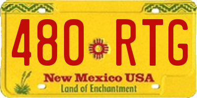 NM license plate 480RTG