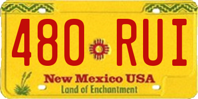 NM license plate 480RUI