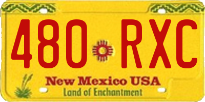 NM license plate 480RXC