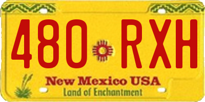 NM license plate 480RXH