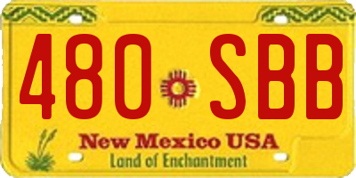 NM license plate 480SBB