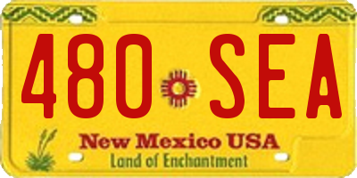 NM license plate 480SEA
