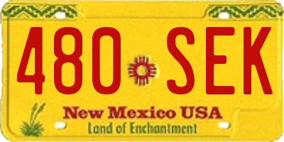 NM license plate 480SEK