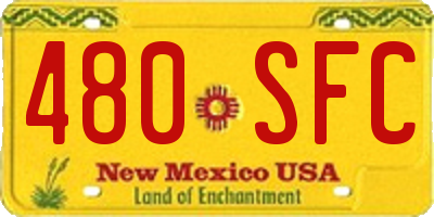 NM license plate 480SFC