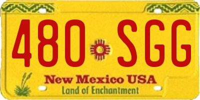NM license plate 480SGG