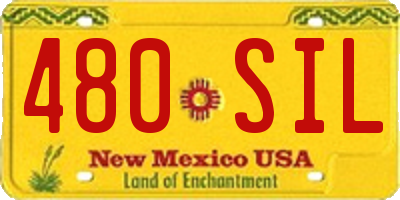 NM license plate 480SIL