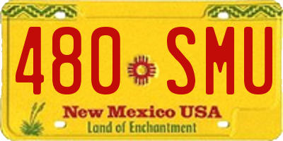 NM license plate 480SMU
