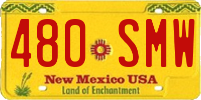 NM license plate 480SMW
