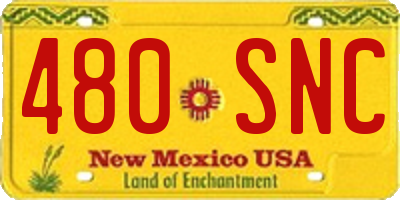 NM license plate 480SNC
