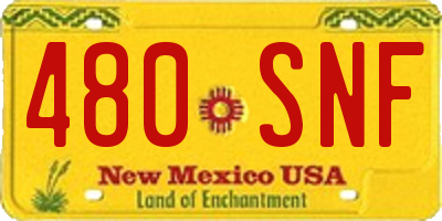 NM license plate 480SNF
